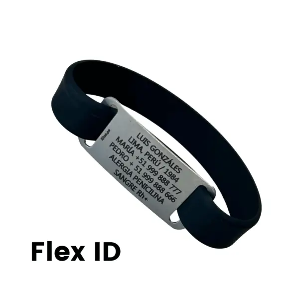 IDoo® Flex ID - Pulsera de Identificación para Emergencias